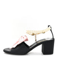 Chanel Black Bow Pearl Sandals
