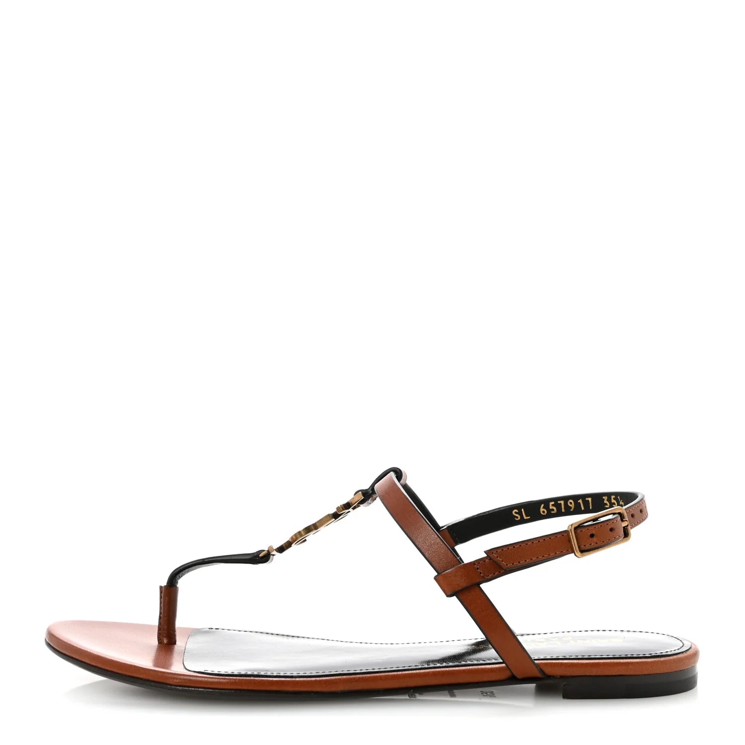 Saint Laurent Cassandre Leather Sandals