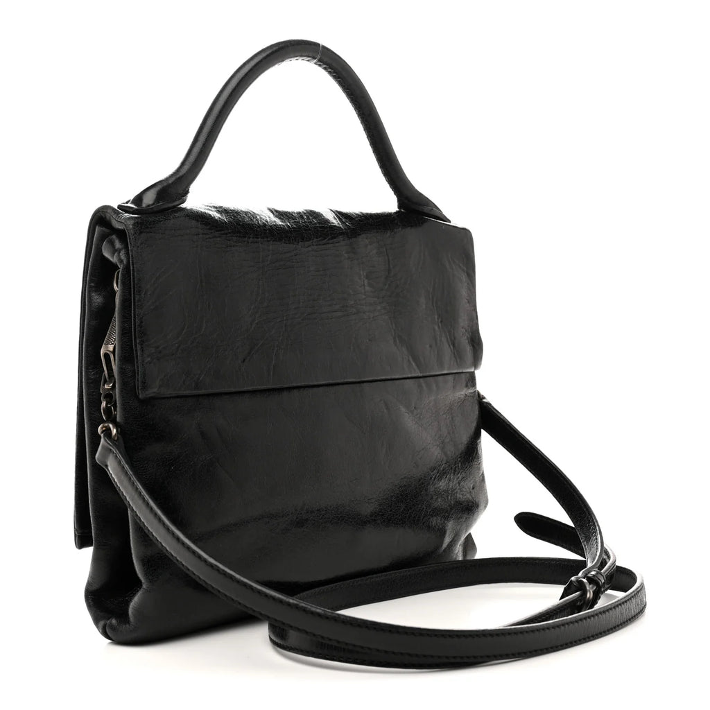 Miu Miu Black Crinkled Handbag