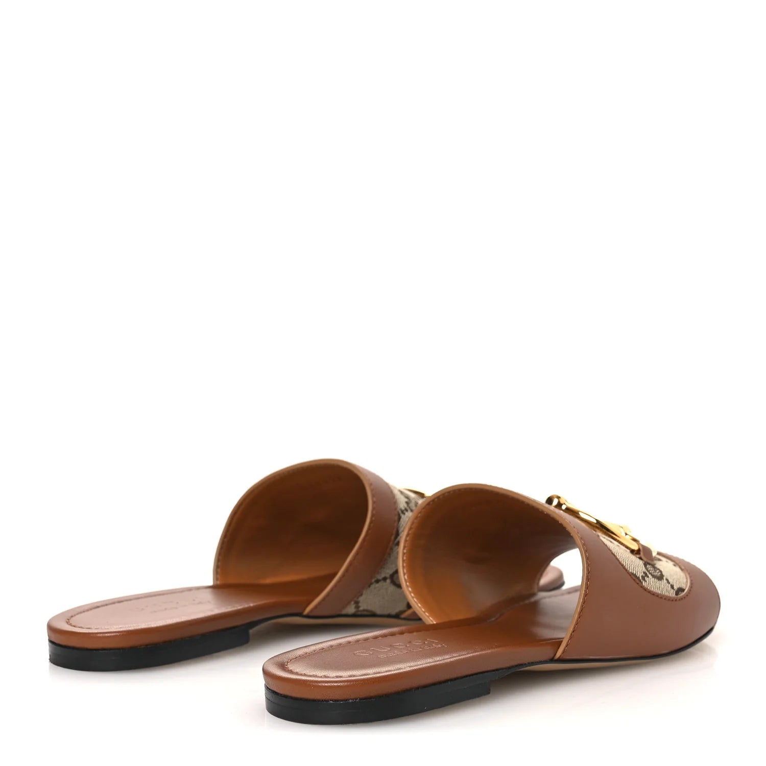 Gucci GG Monogram Leather Slides