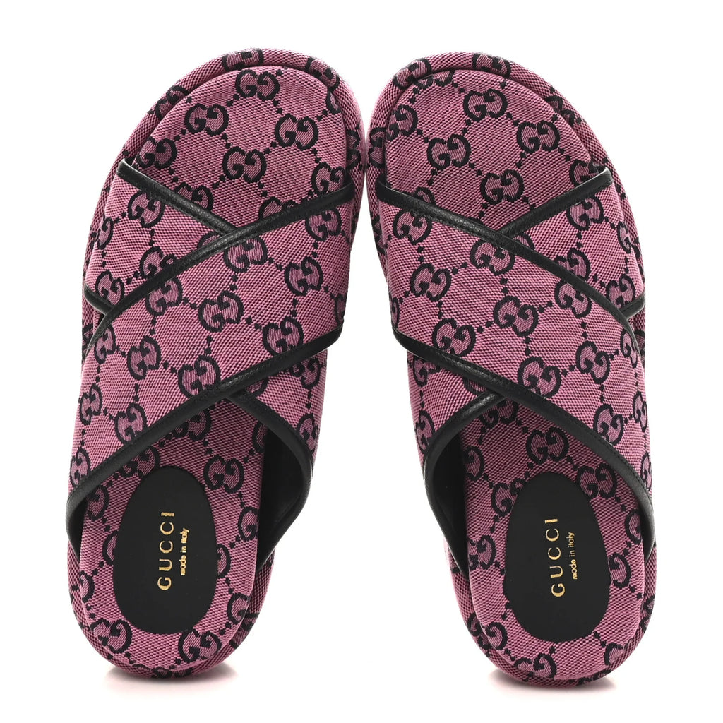Gucci GG Monogram Platform Slides