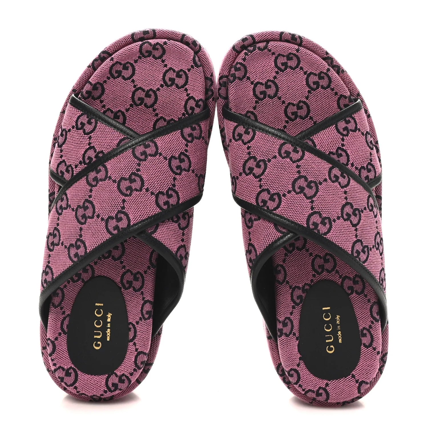 Gucci GG Monogram Platform Slides