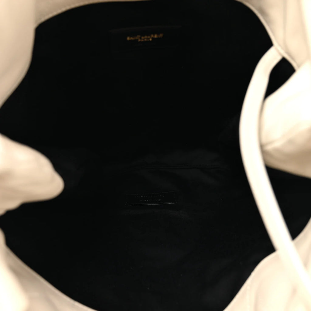 Saint Laurent Beige Quilted Bucket