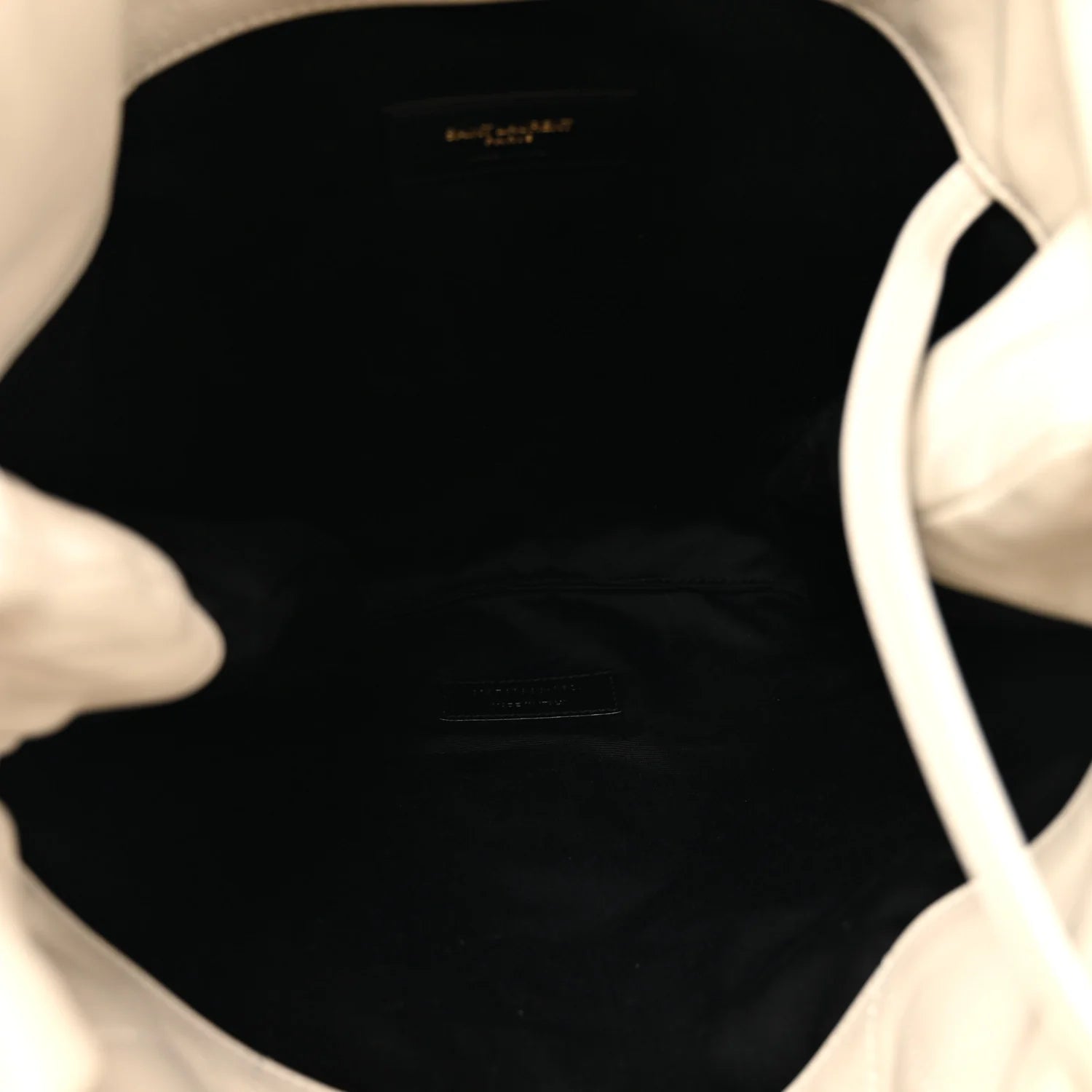 Saint Laurent Beige Quilted Bucket