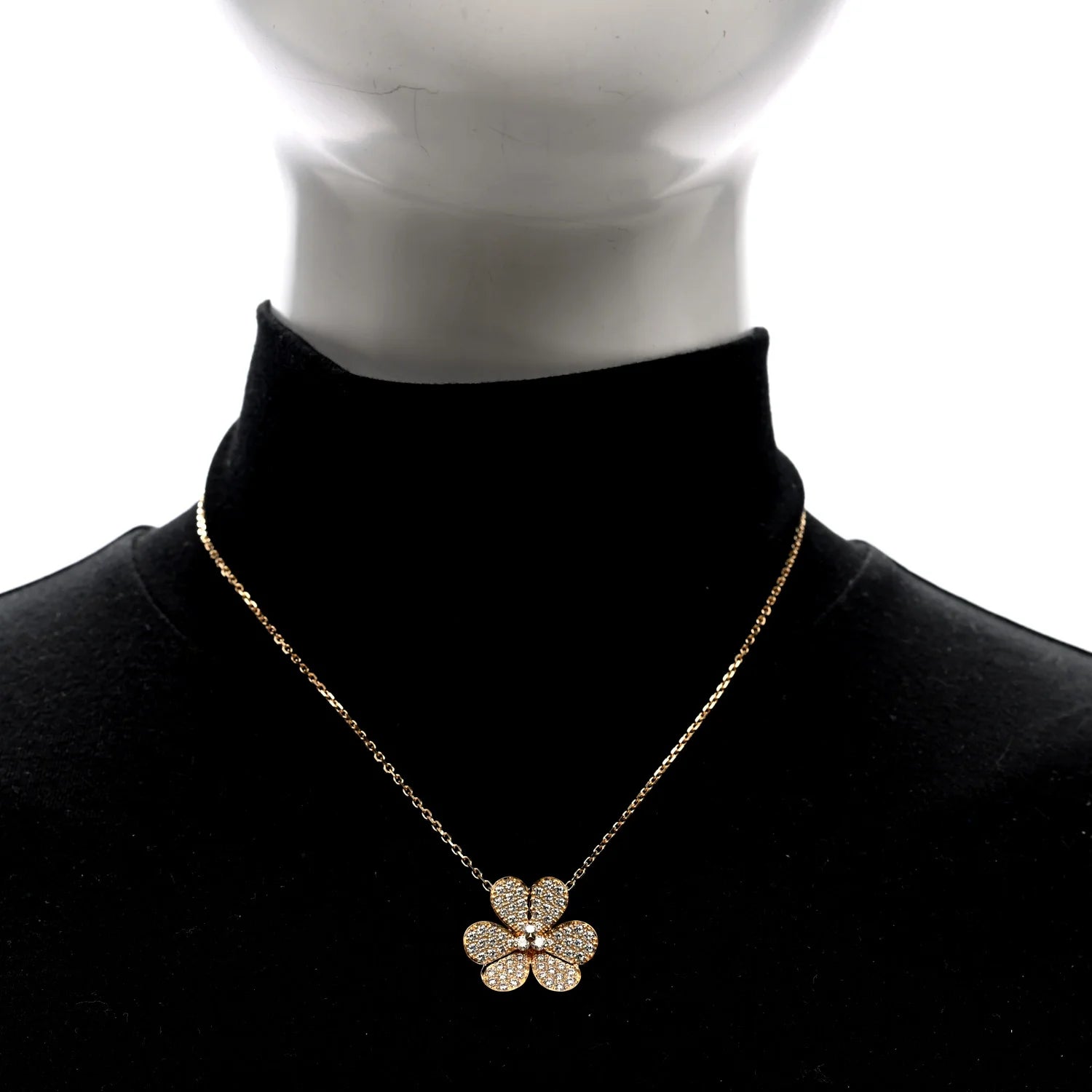 Van Cleef Gold Diamond Frivole Necklace