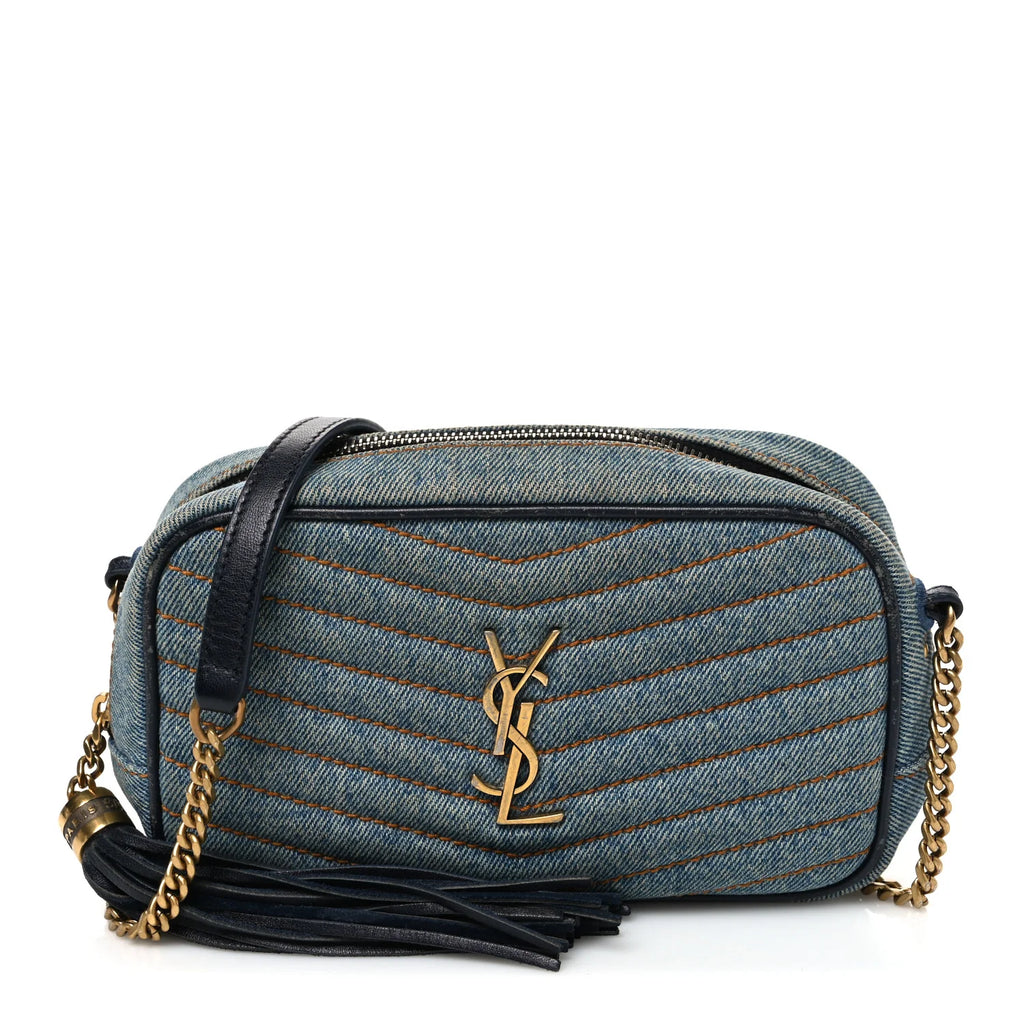 Saint Laurent Denim Quilted Lou