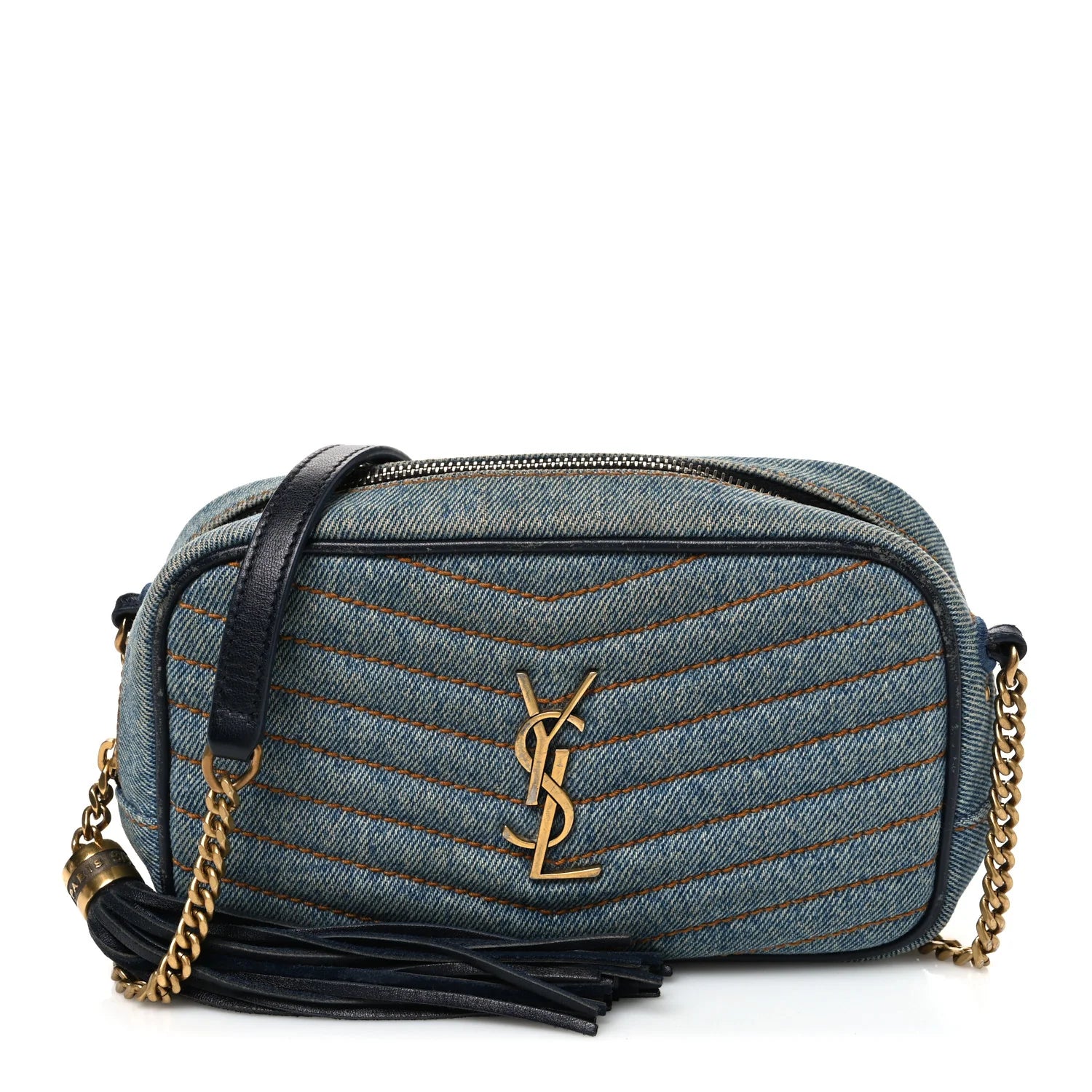 Saint Laurent Denim Quilted Lou