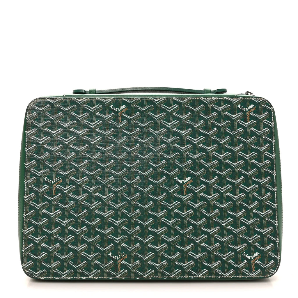 Goyard Green Goyardine Travel Case