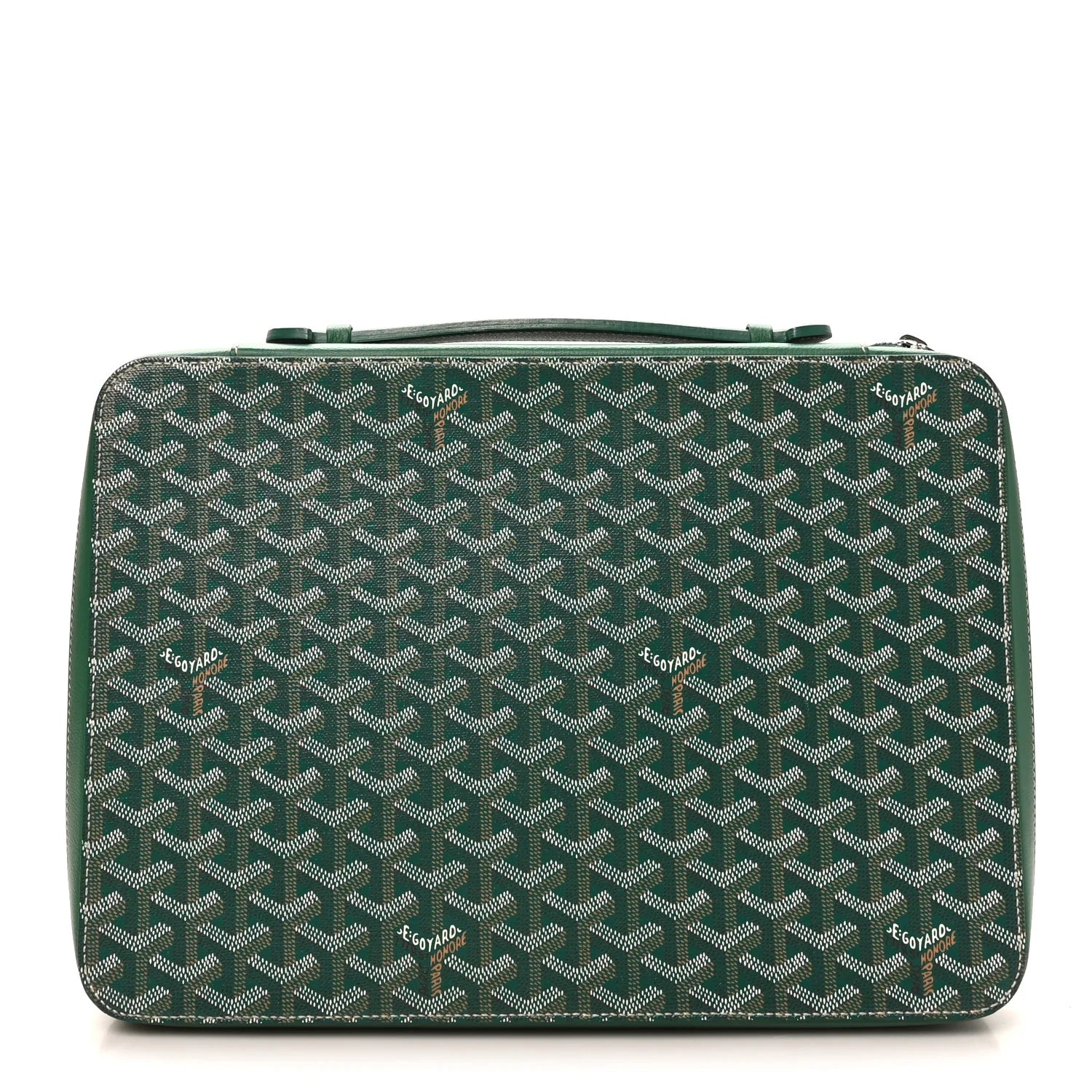 Goyard Green Goyardine Travel Case