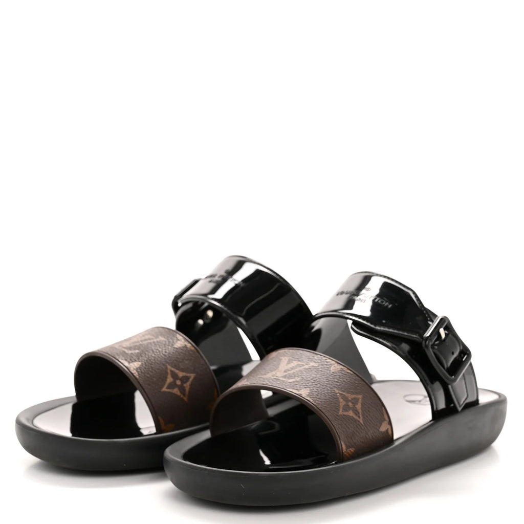 Louis Vuitton Patent Monogram Slides