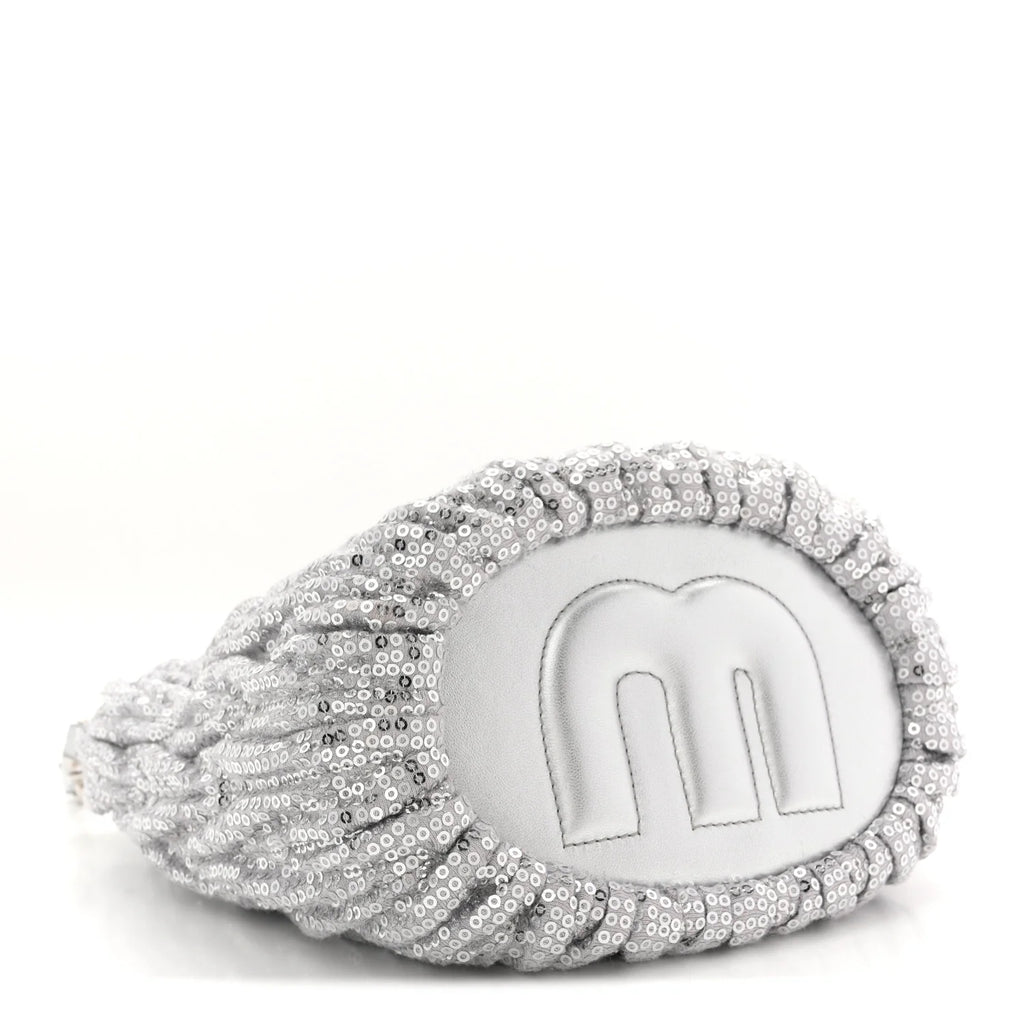 Miu Miu Silver Sequin Bucket