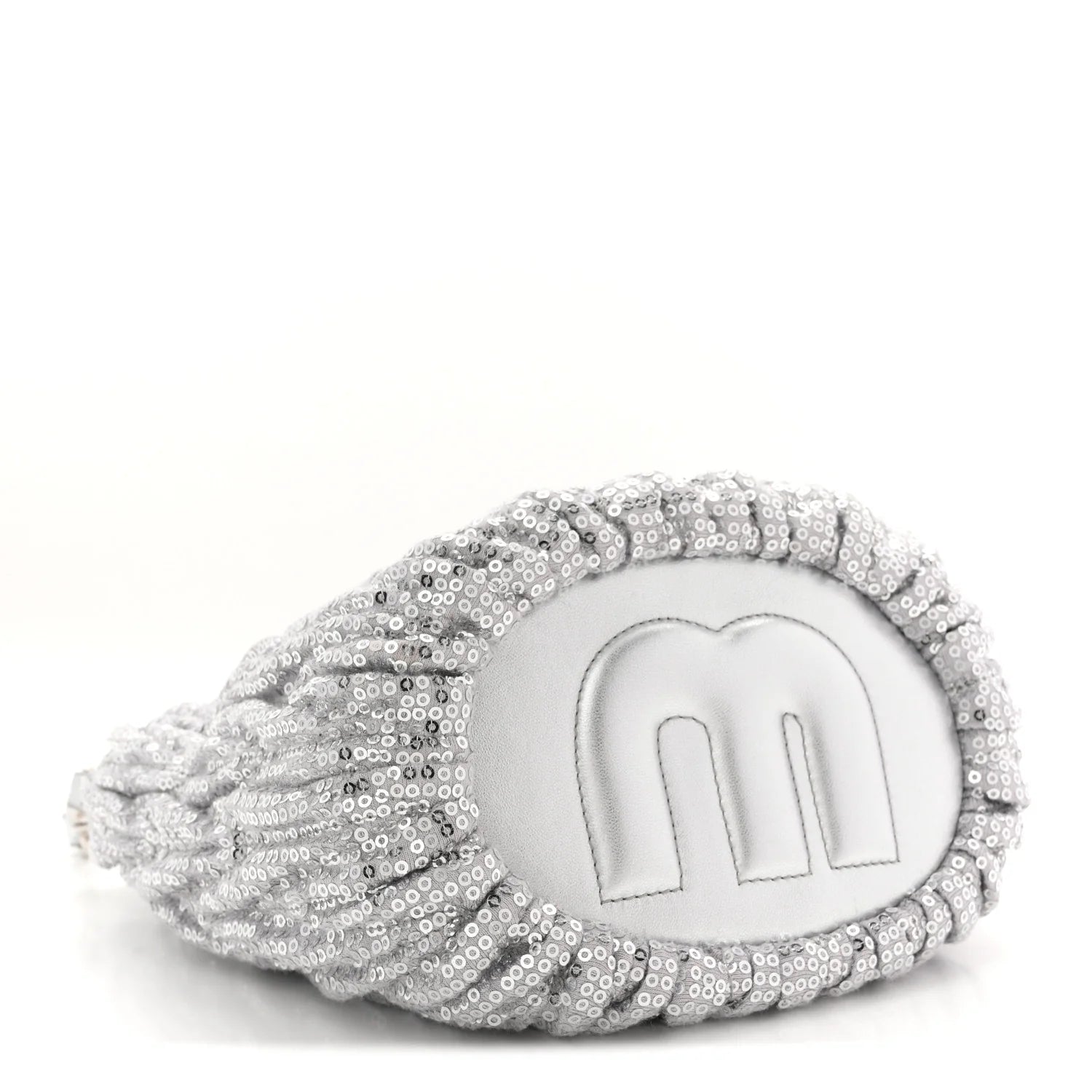 Miu Miu Silver Sequin Bucket