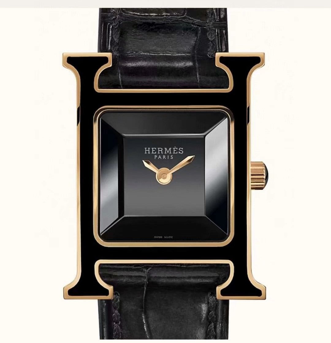 Hermes Heure H Gold Watch