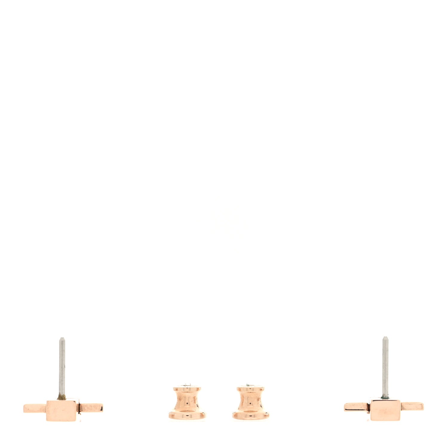 Hermes Rose Gold Black Earrings