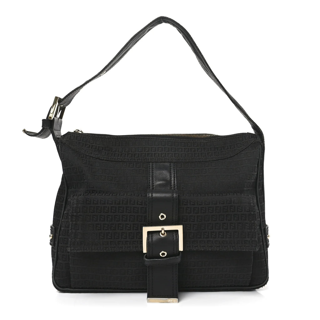 Fendi Black Zucchino Canvas Bag