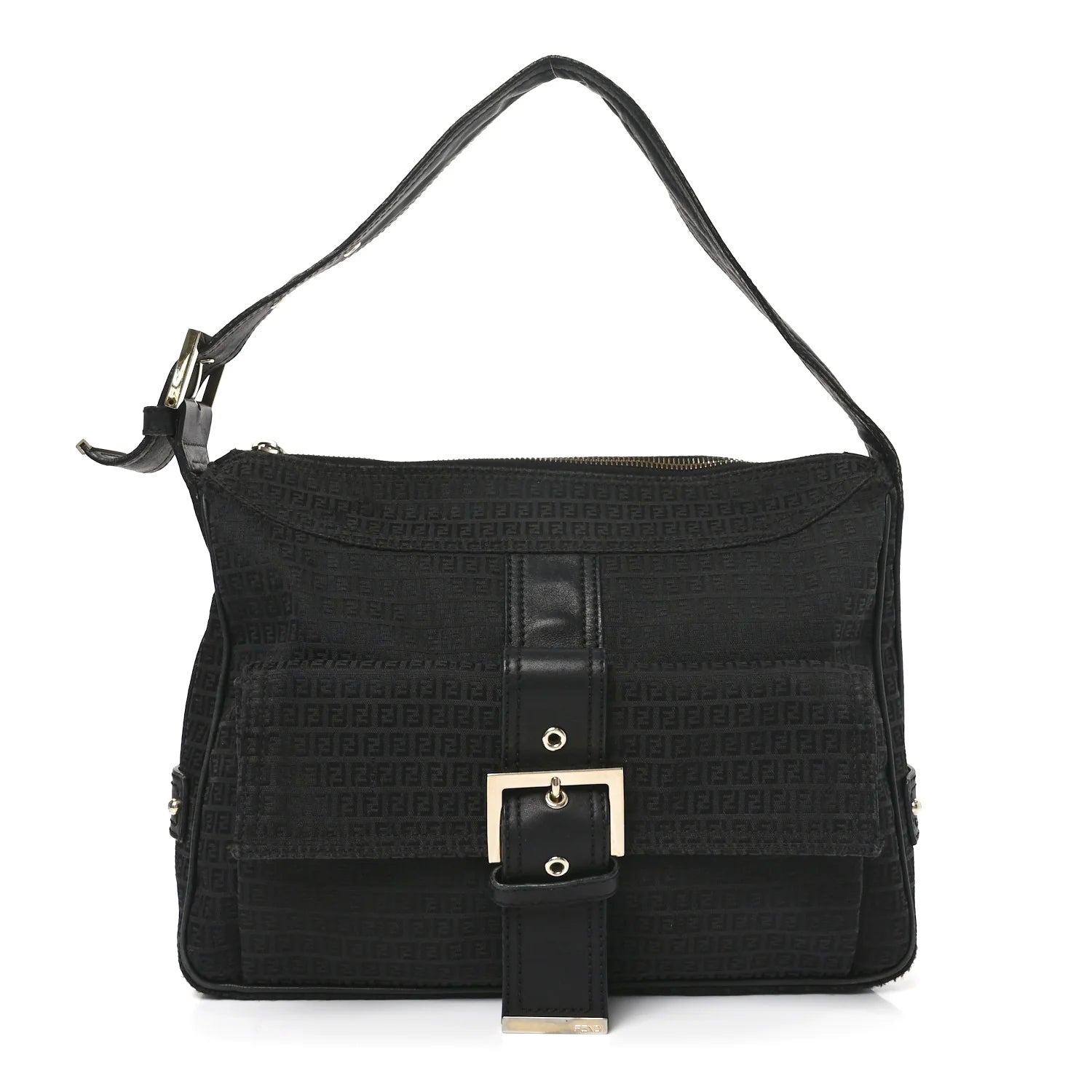 Fendi Black Zucchino Canvas Bag