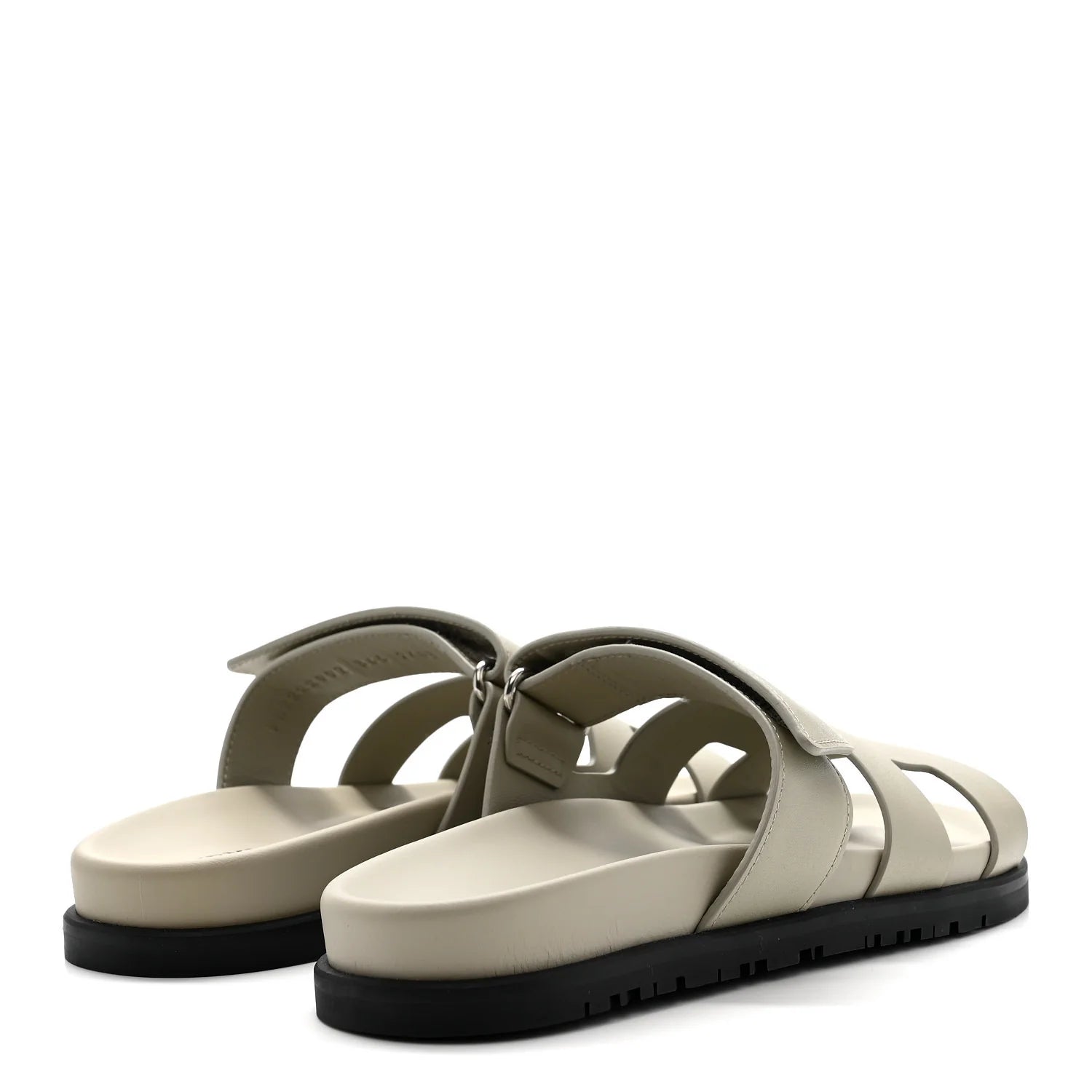 Hermes Off-White Leather Chypre Sandals