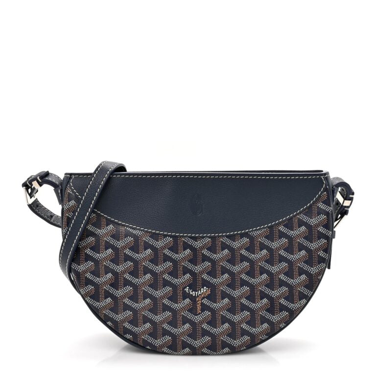 Goyard Navy Goyardine Belvedere Bag