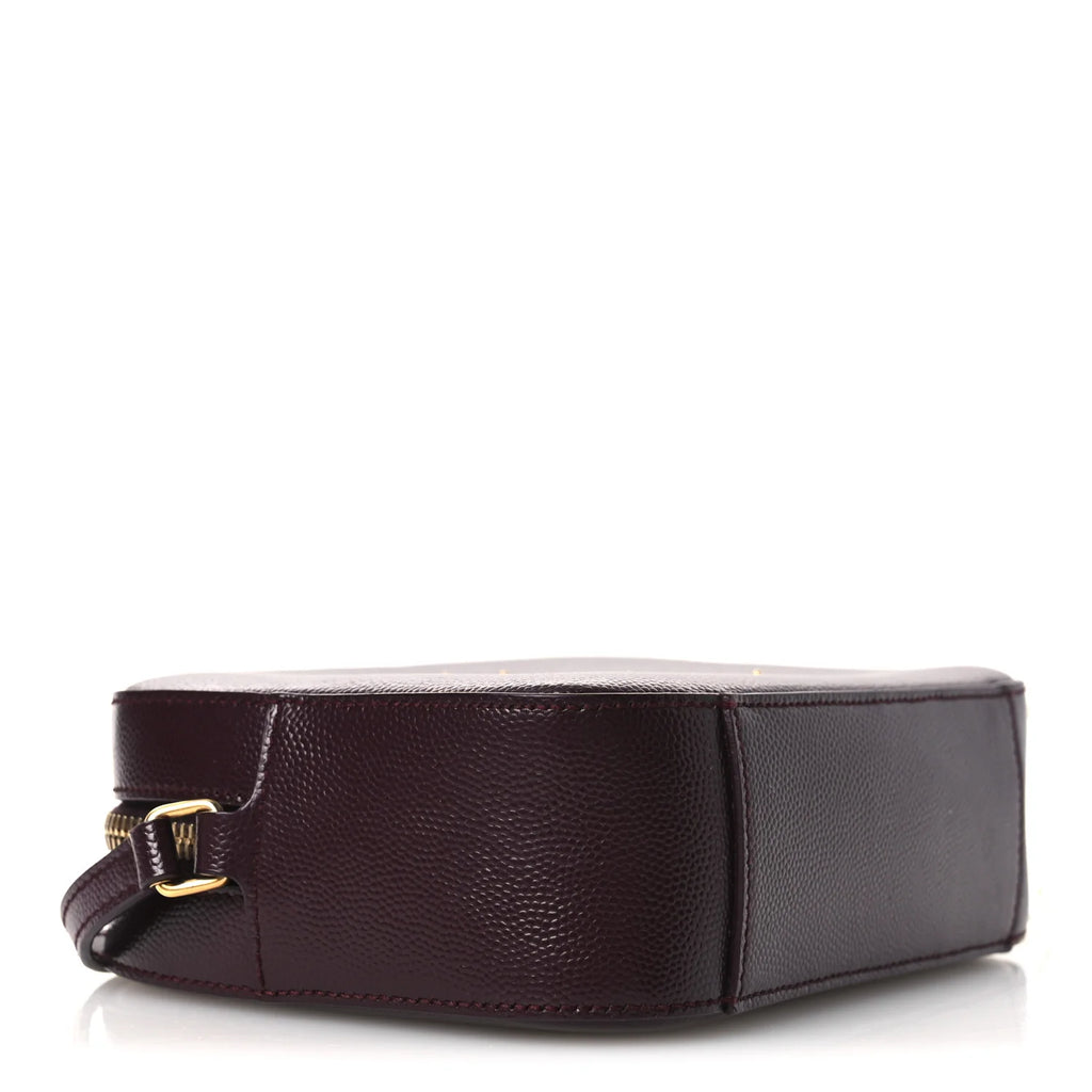 Saint Laurent Burgundy Grained Bag