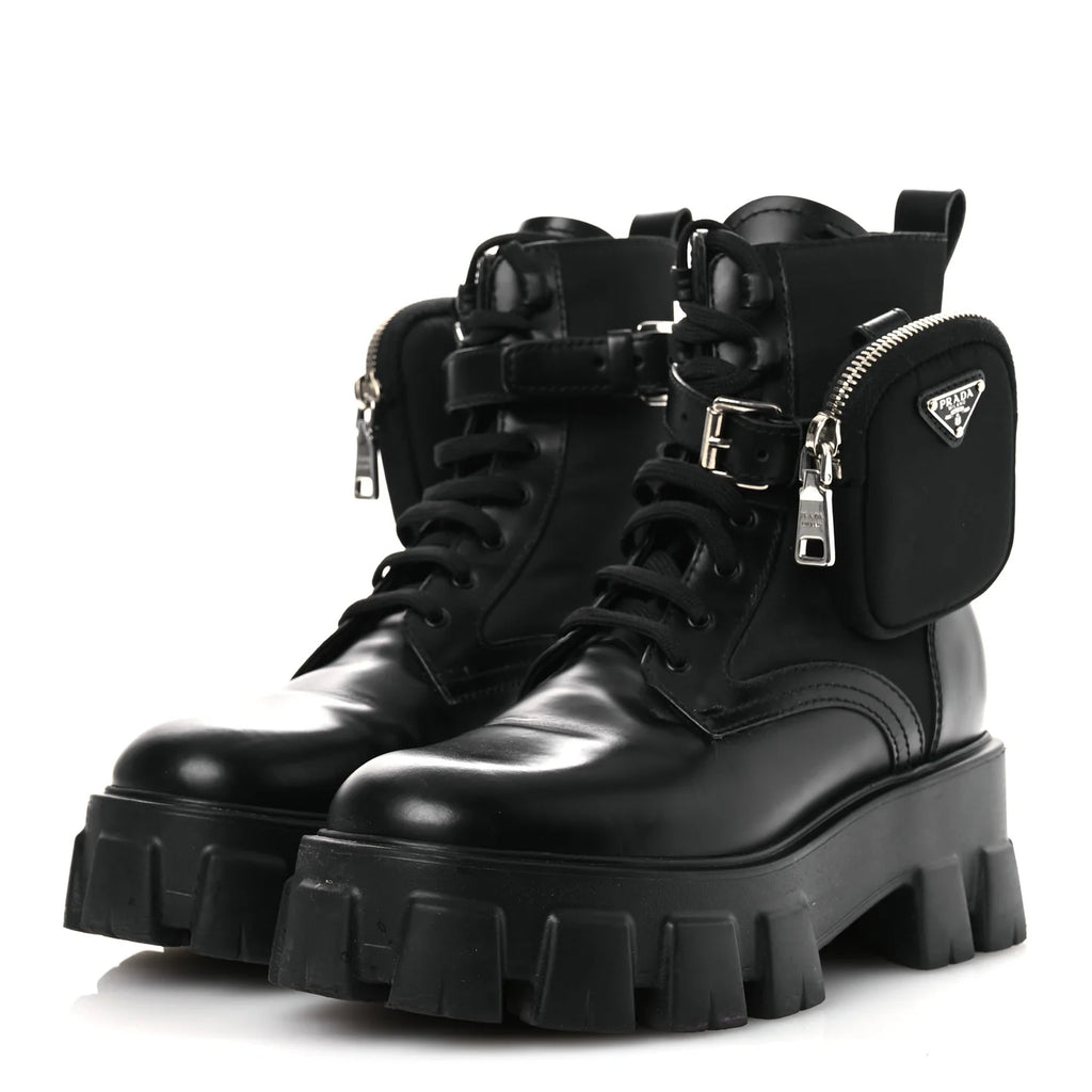 Prada Monolith Pouch Combat Boots