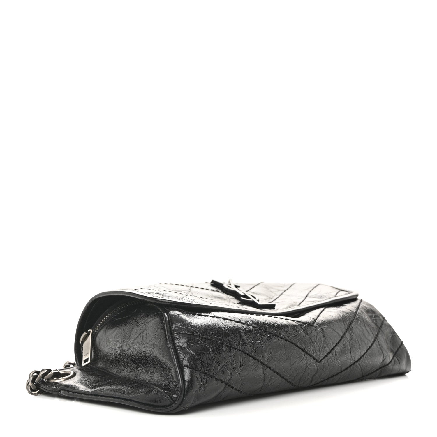 Saint Laurent Niki Black Crinkled Bag