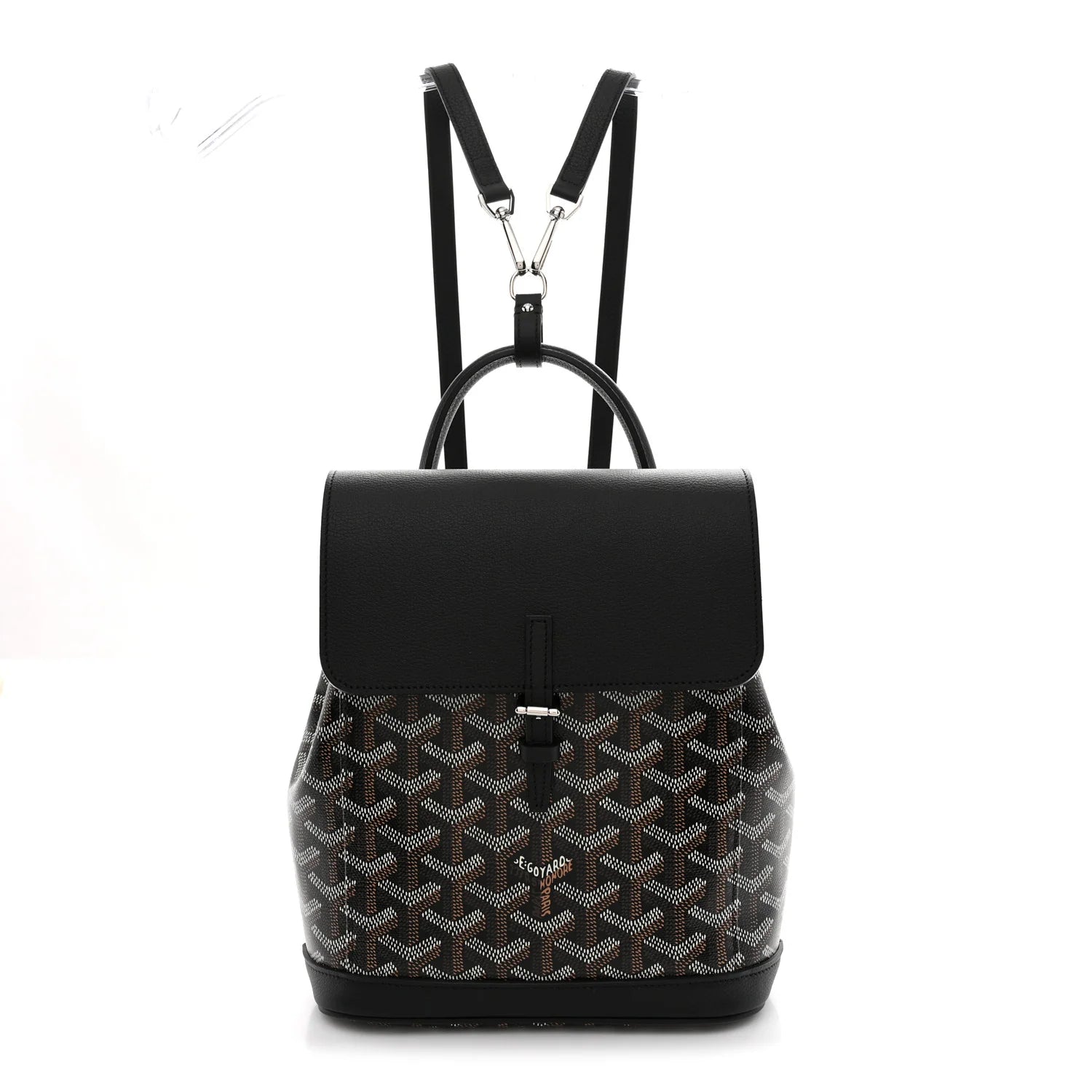 Goyard Black Goyardine Alpin Backpack