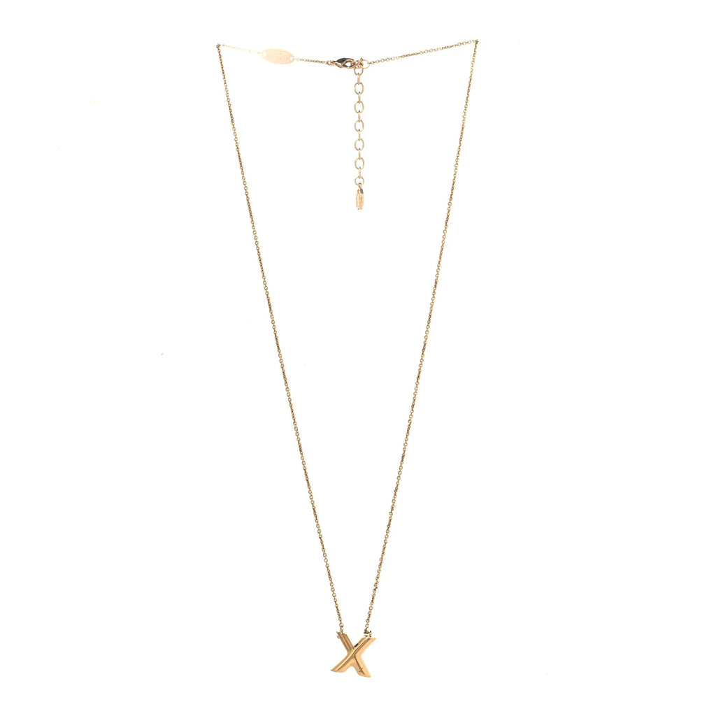 Louis Vuitton Gold "X" Necklace