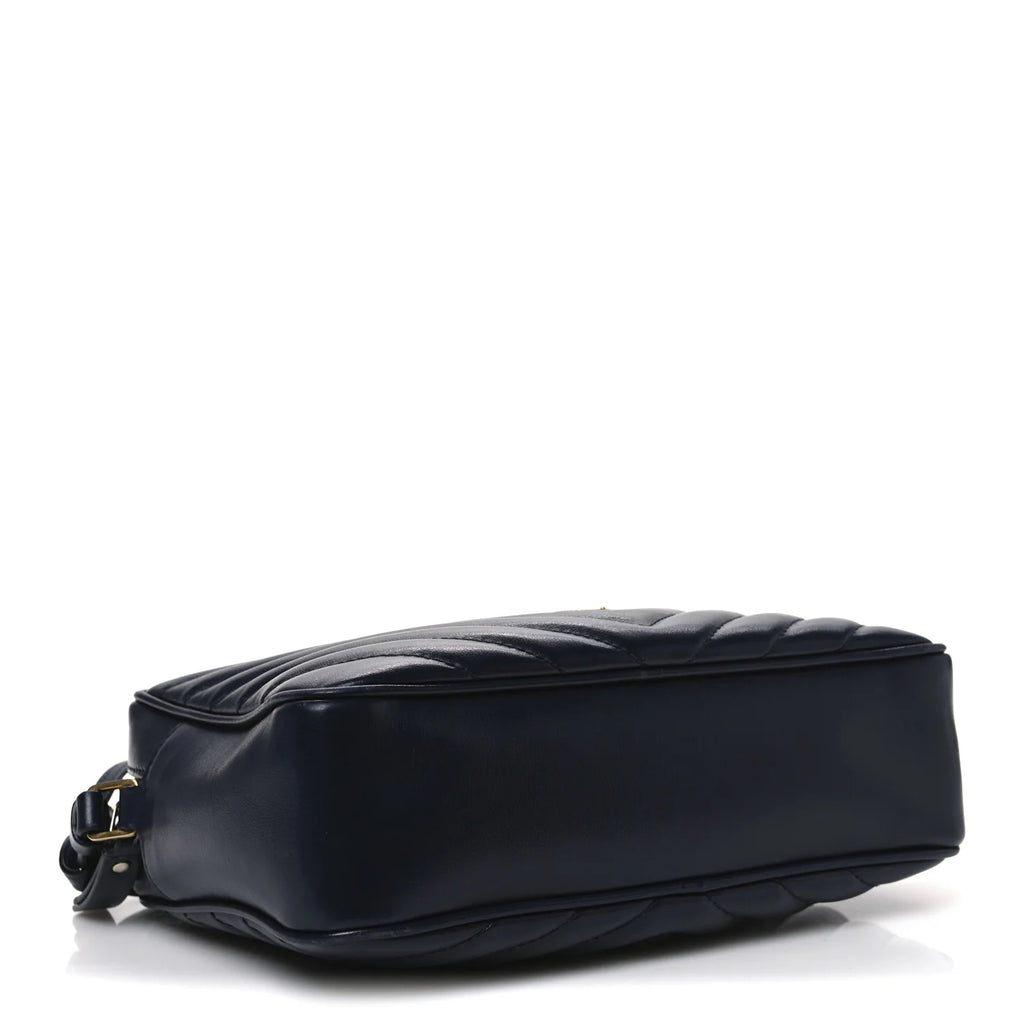 Saint Laurent Navy Quilted Camera