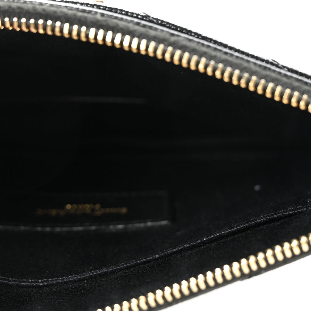 Saint Laurent Black Quilted Pouch