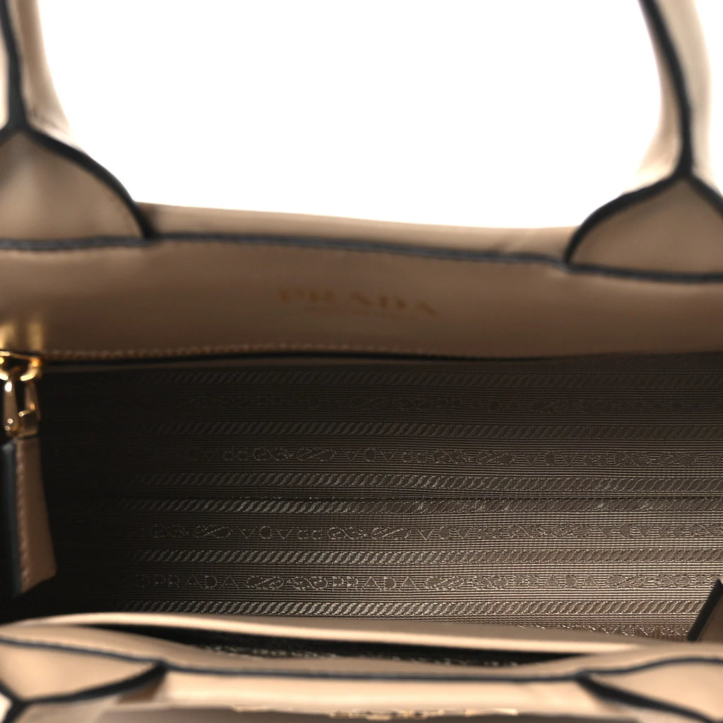 Prada Beige Embossed Leather Tote