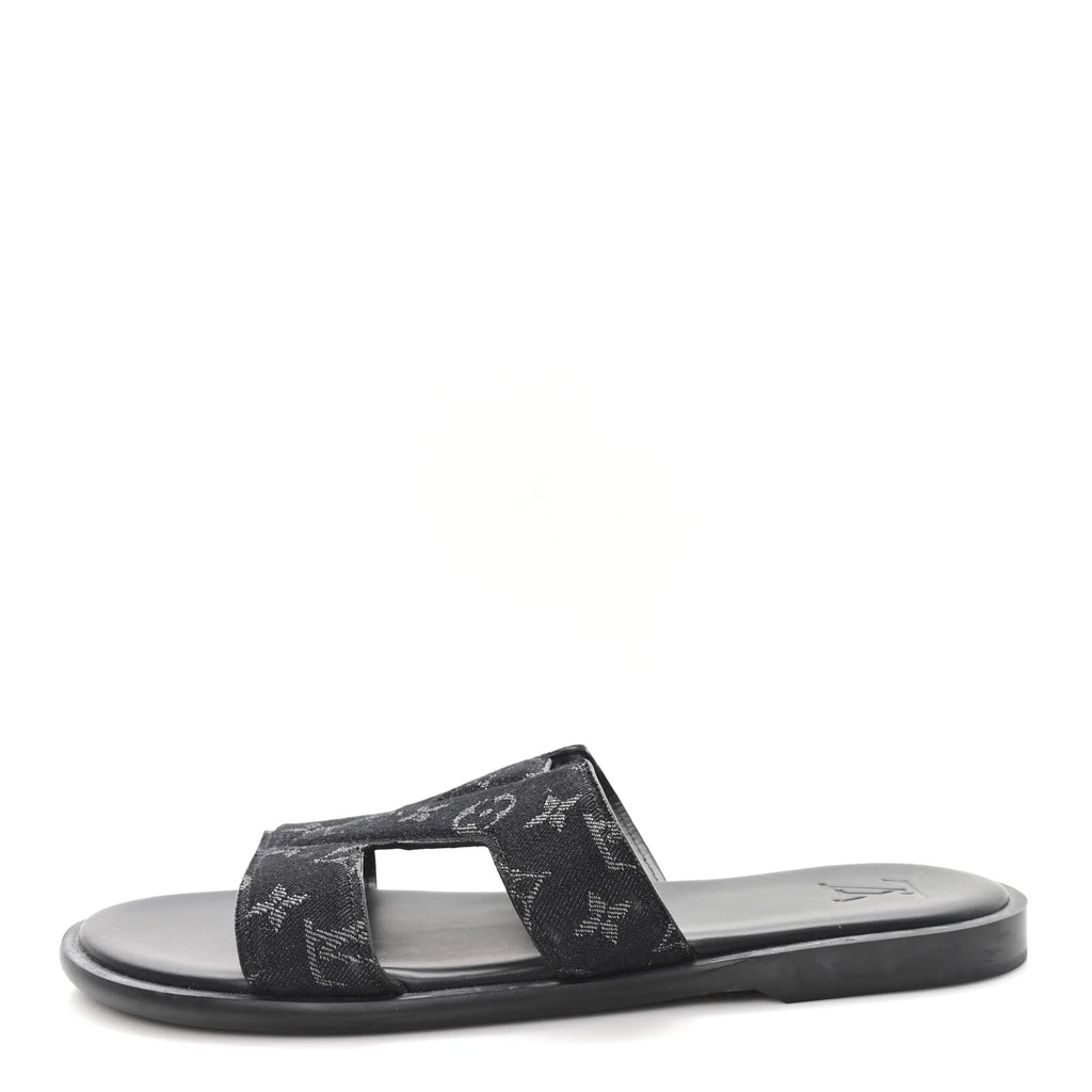 Louis Vuitton Black Monogram Slides