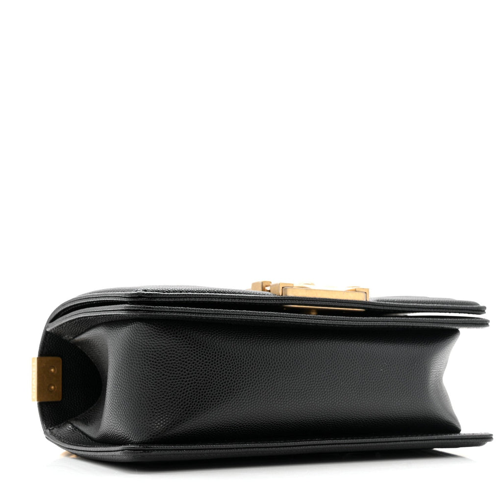 Chanel Black Quilted Caviar Boy Bag