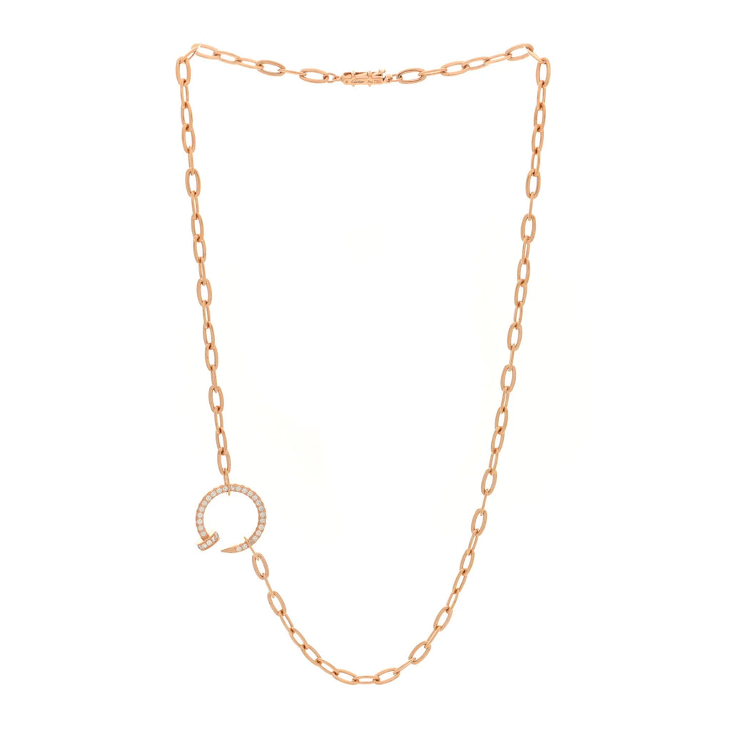 Cartier Gold Diamond Clou Necklace