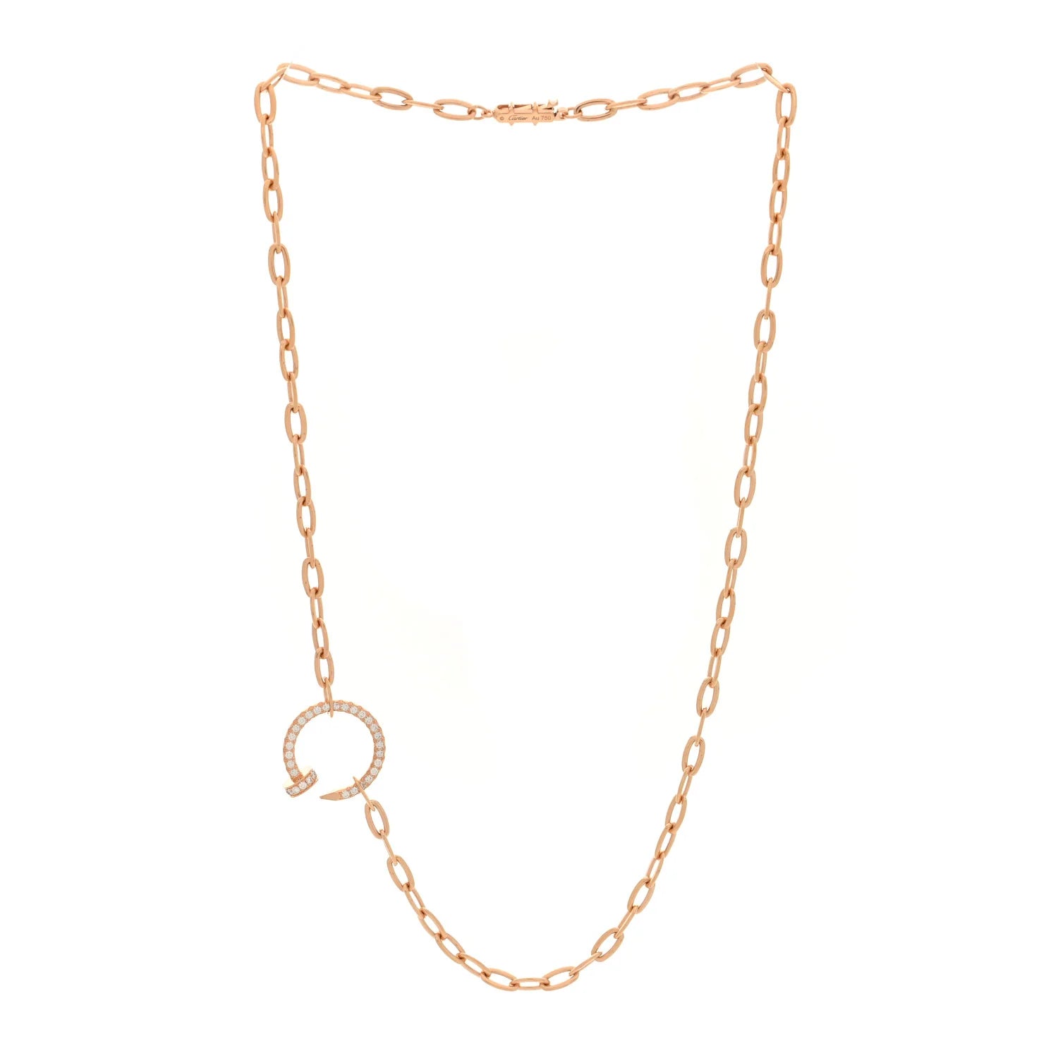 Cartier Gold Diamond Clou Necklace