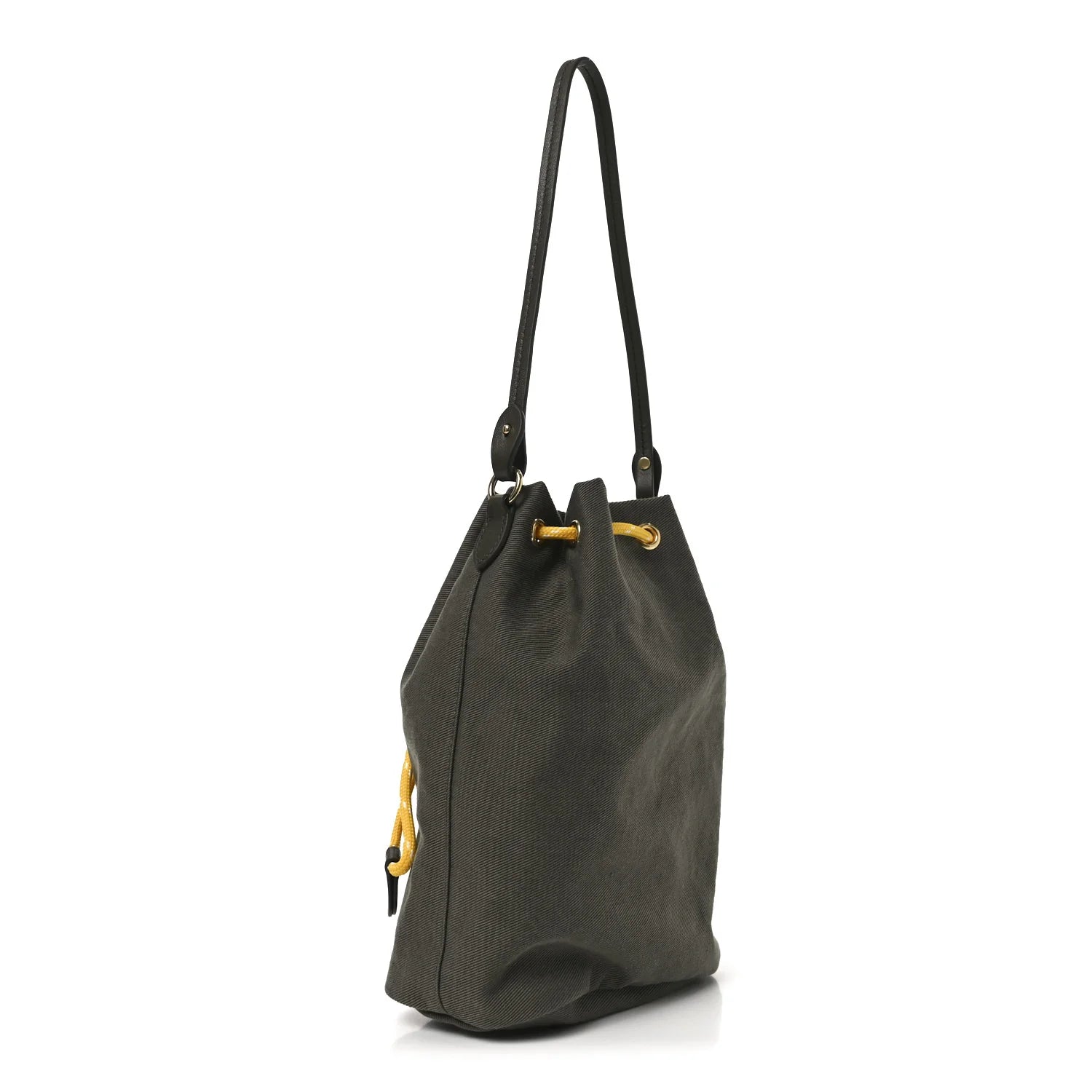 Miu Miu Grey Canvas Bucket Bag