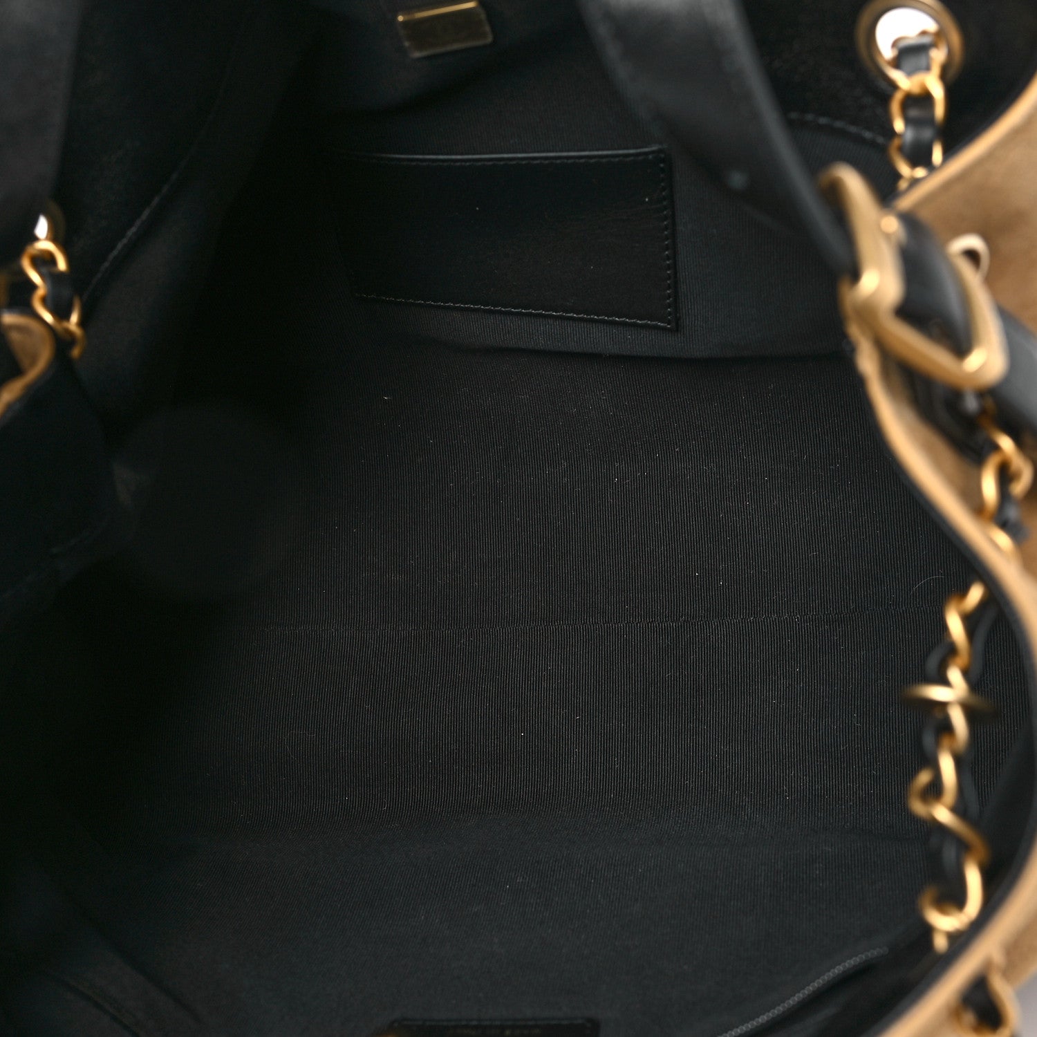Chanel Tan Black Quilted Bag