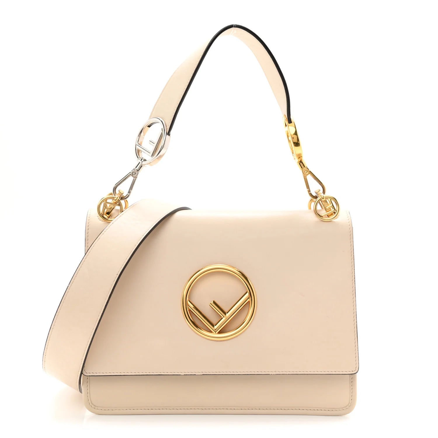 Fendi Cream Leather Kan I Bag