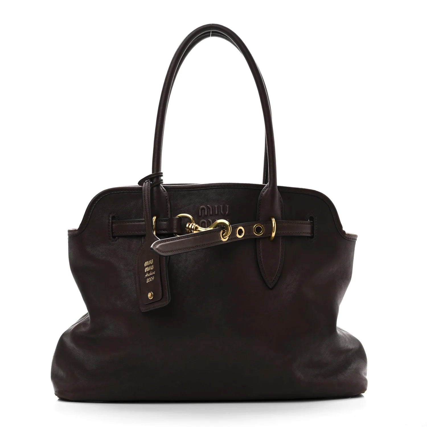 Miu Miu Brown Leather Tote