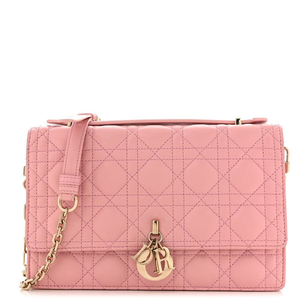 Dior Pink Cannage Flap Bag