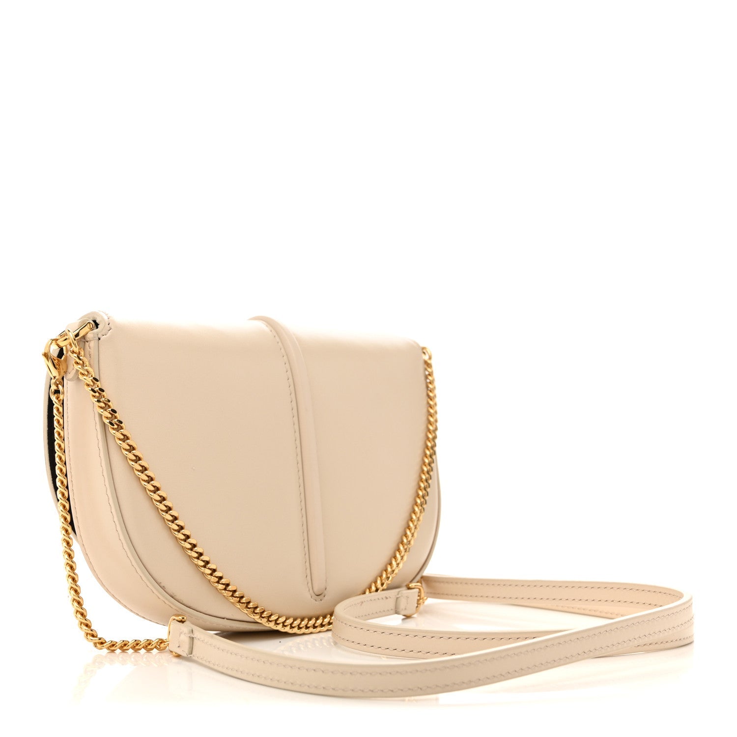Fendi Cream Leather Logo Bag