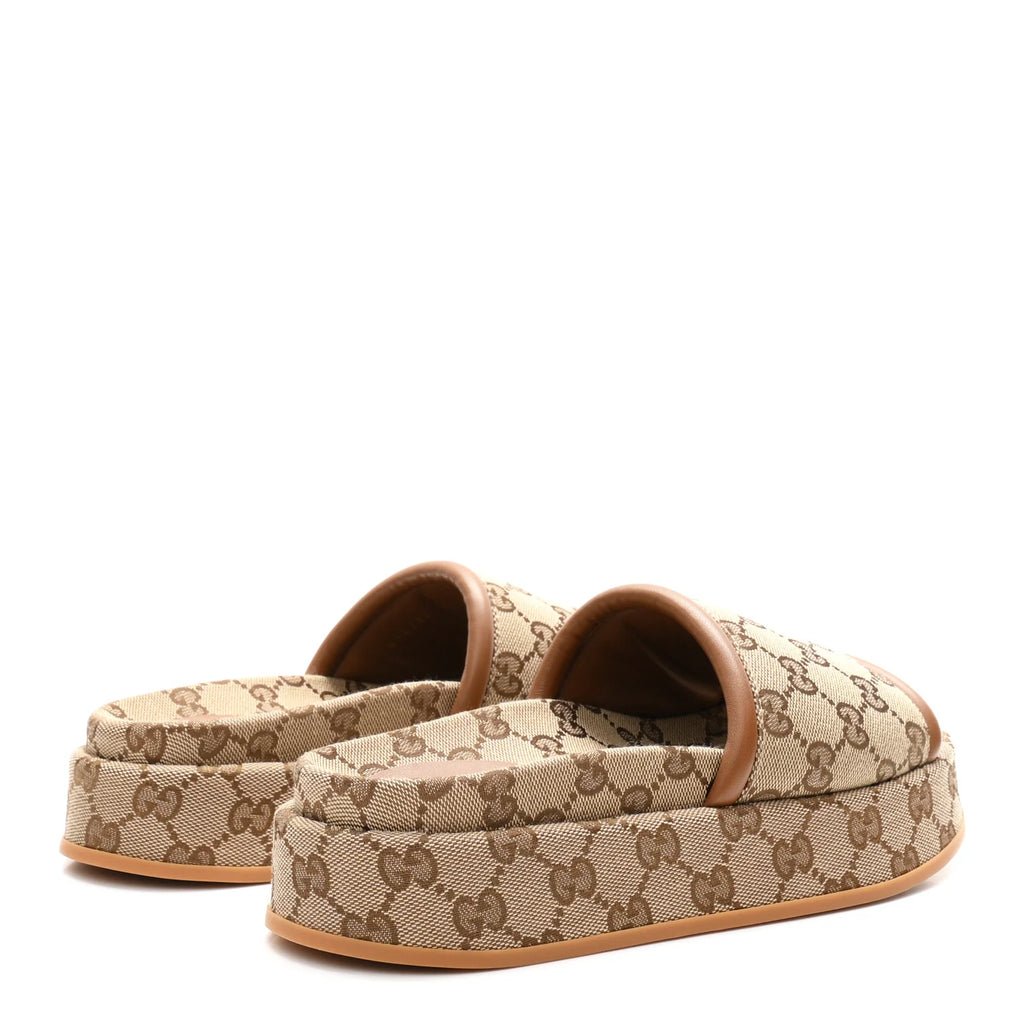 Gucci GG Monogram Platform Slides