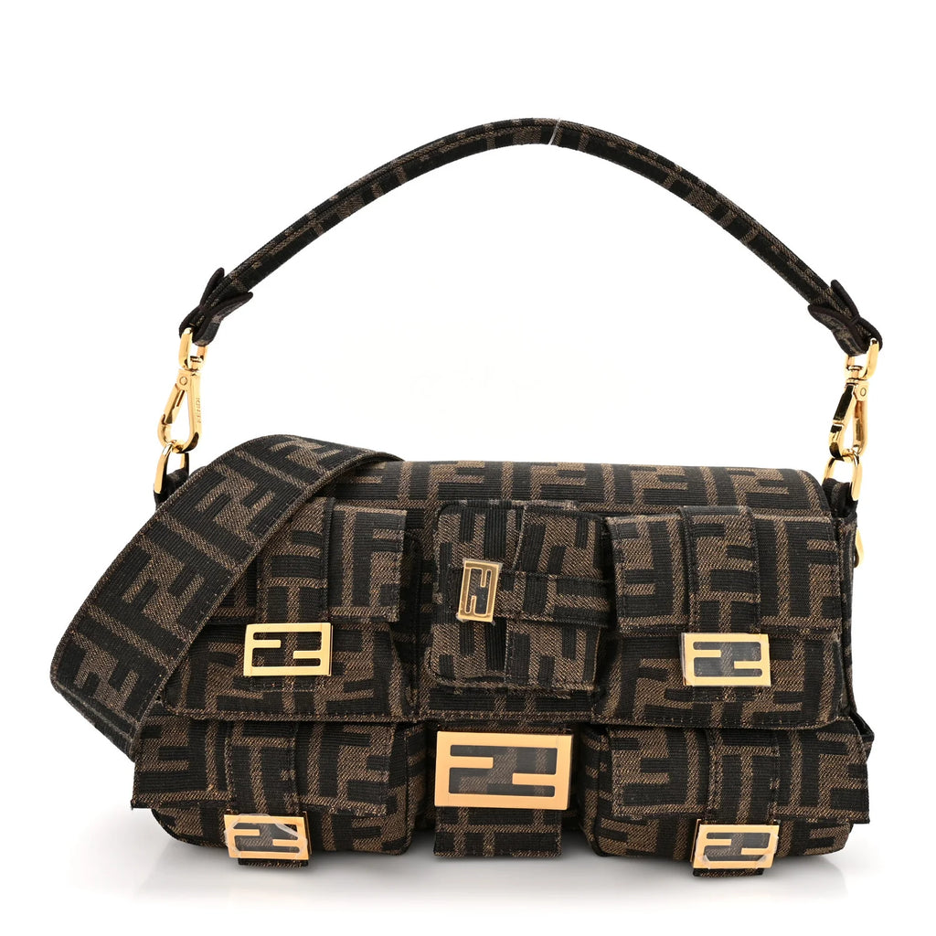 Fendi Zucca Monogram Multi-Pocket Baguette