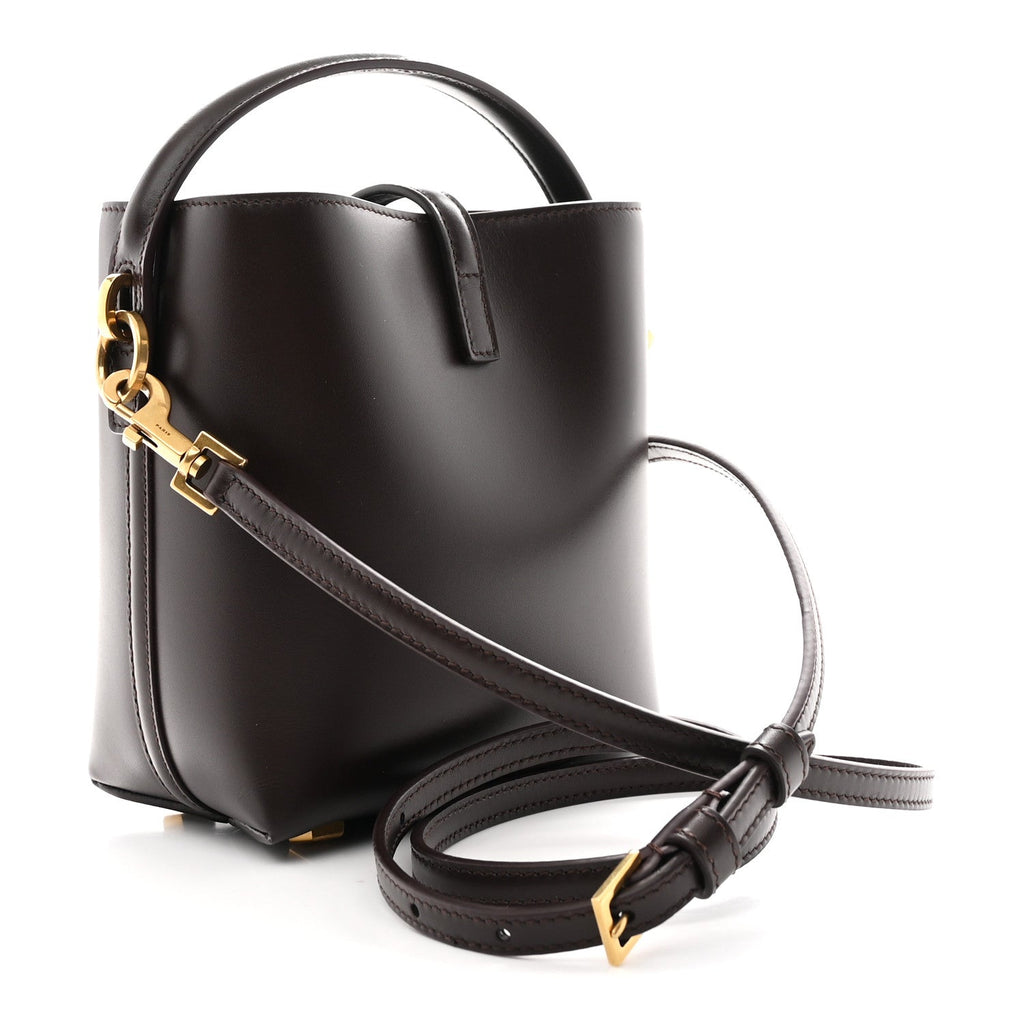 Saint Laurent Brown Leather Bucket Bag