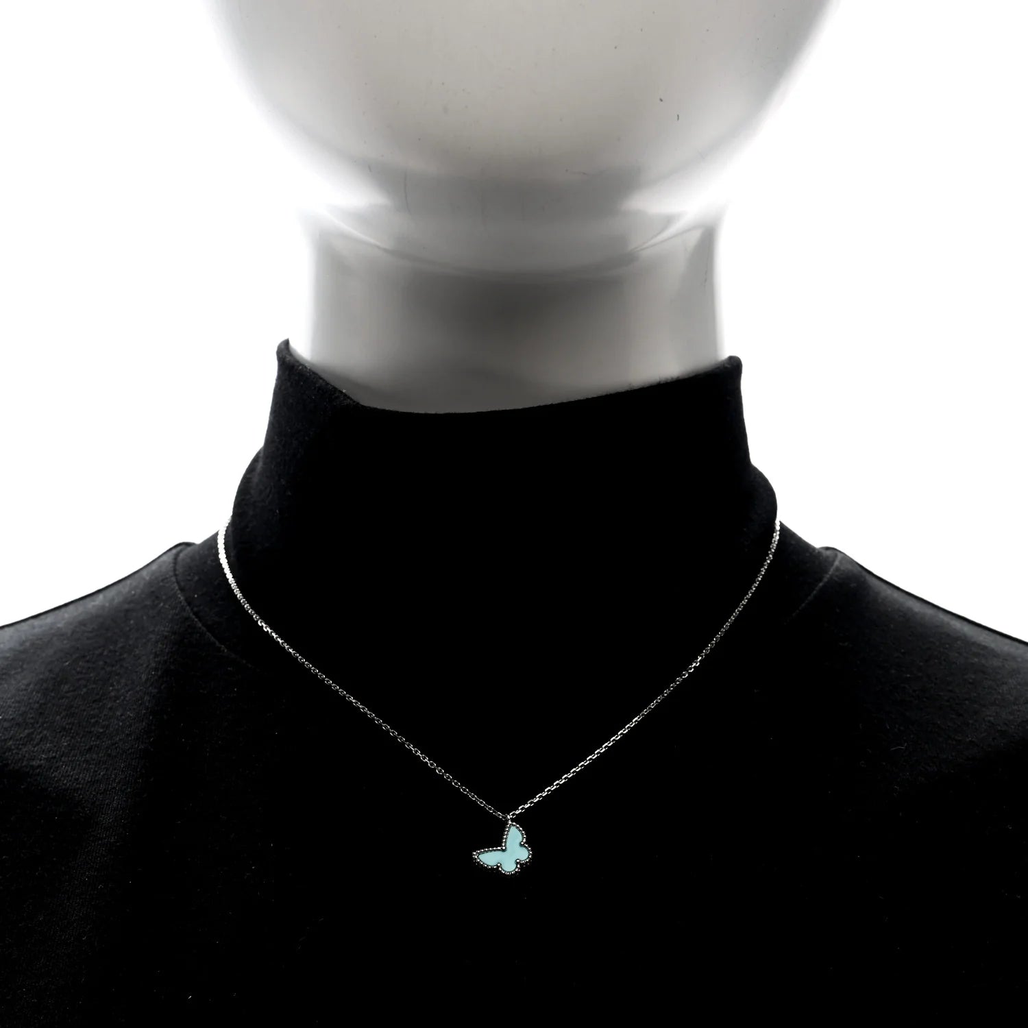 Van Cleef Turquoise Butterfly Necklace