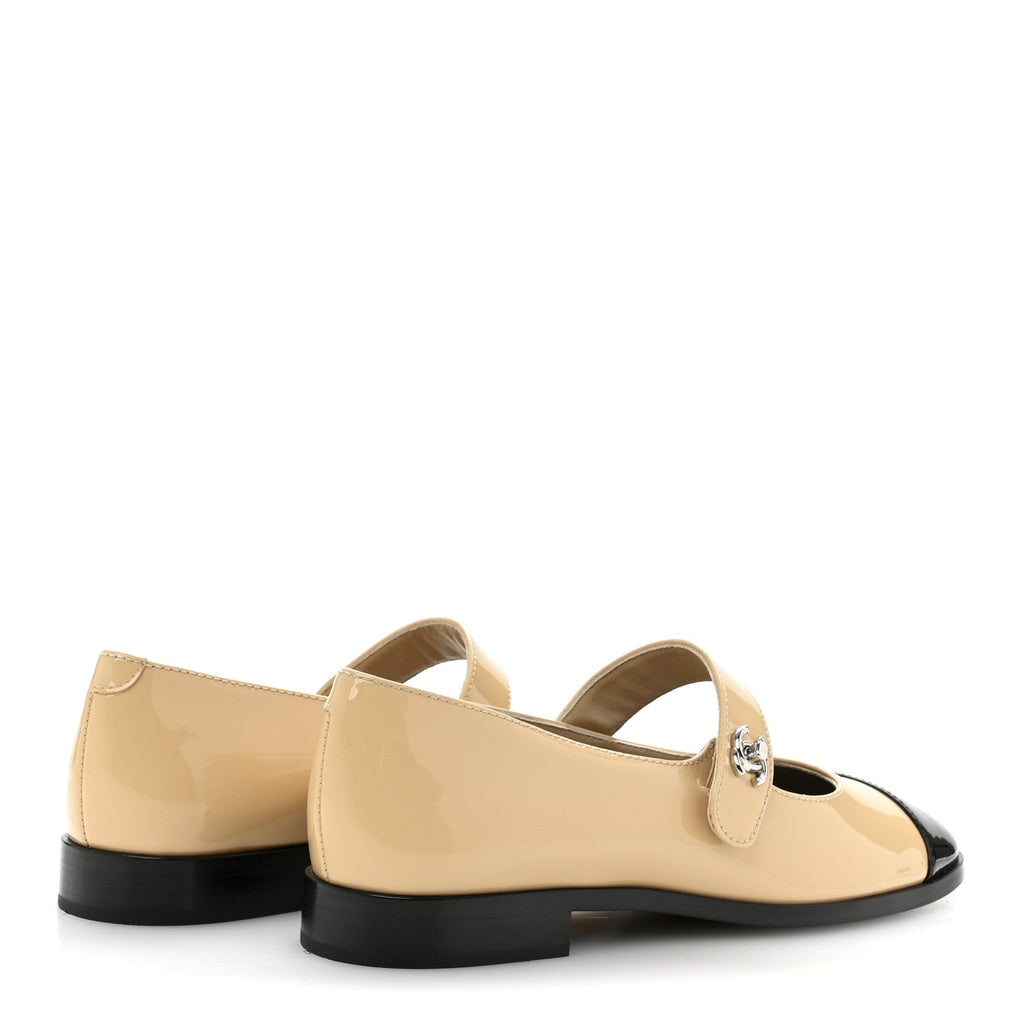 Chanel Two-Tone Mary Jane Flats