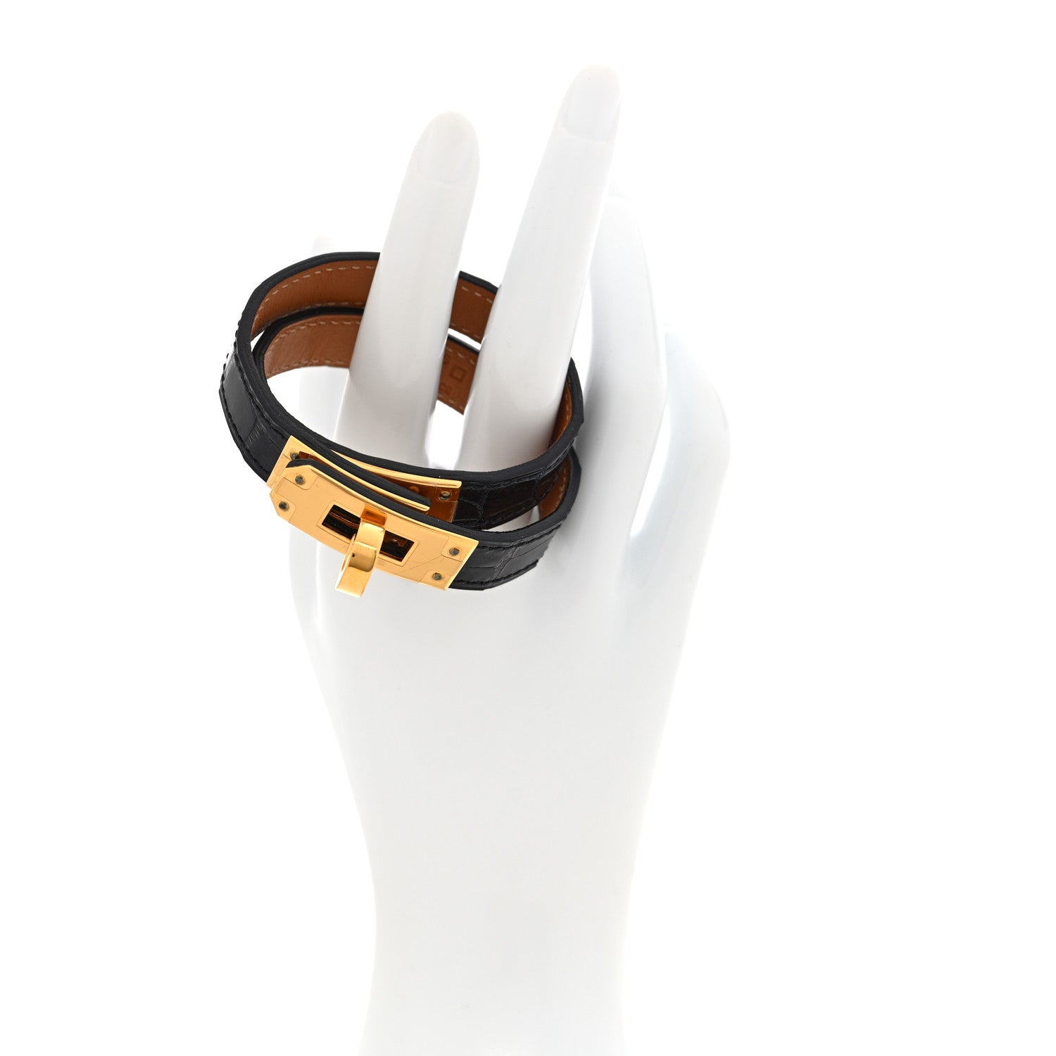 Hermes Black Alligator Kelly Bracelet