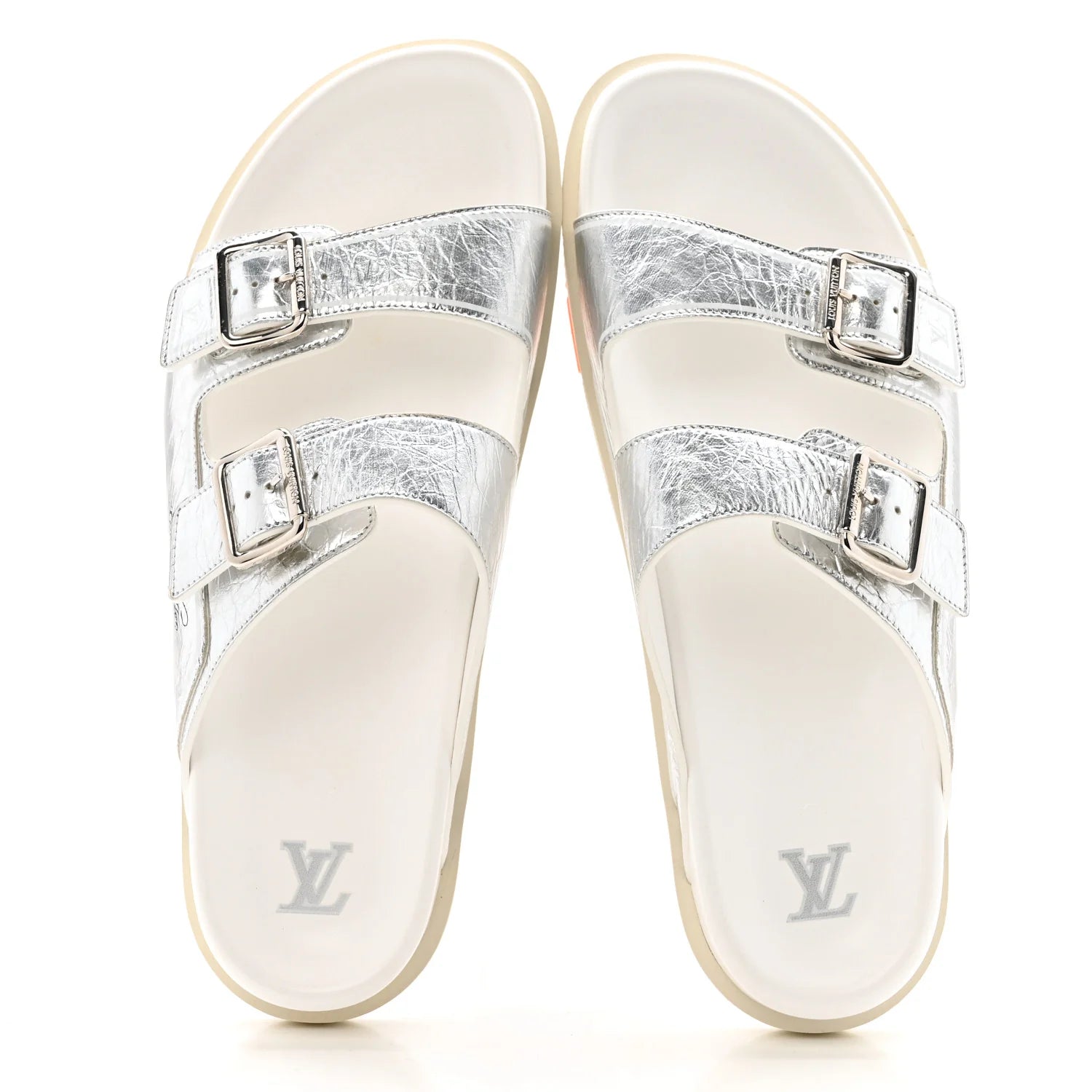 Louis Vuitton Metallic Silver Mules