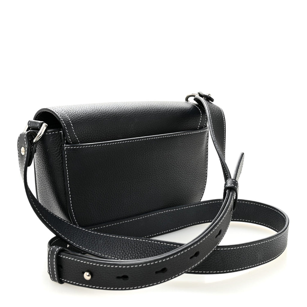 Dior Black Grained Saddle Crossbody