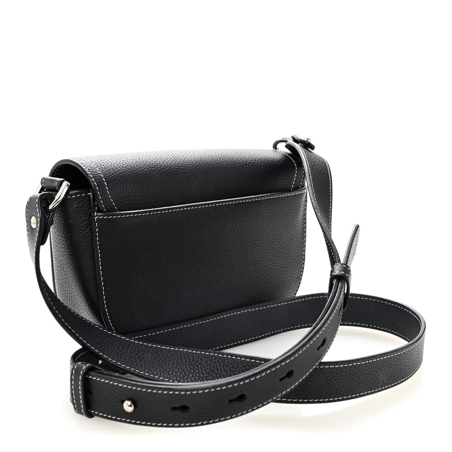 Dior Black Grained Saddle Crossbody