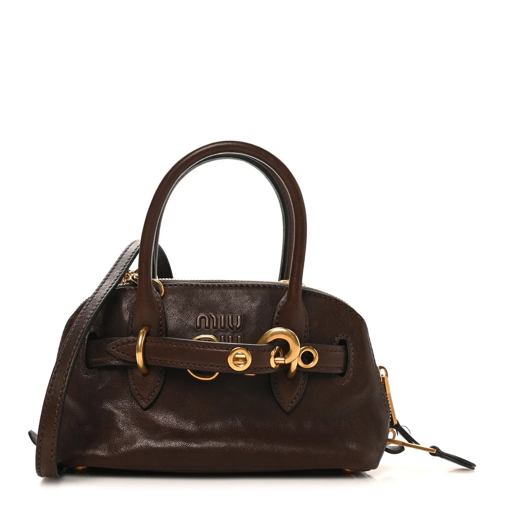 Miu Miu Brown Leather Satchel